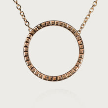 Cargar imagen en el visor de la galería, CIRCLE OF LIFE NECKLACE XL Rose gold, diamond