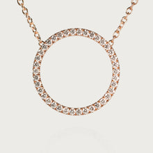 Cargar imagen en el visor de la galería, CIRCLE OF LIFE NECKLACE XL Rose gold, diamond