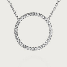 Laden Sie das Bild in den Galerie-Viewer, CIRCLE OF LIFE NECKLACE XL White gold, diamond