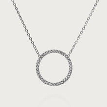 Laden Sie das Bild in den Galerie-Viewer, CIRCLE OF LIFE NECKLACE XL White gold, diamond