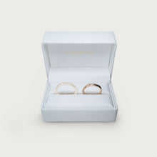 Load image into Gallery viewer, LOVE MARK WEDDING BAND ORGANIC Rose gold, diamond