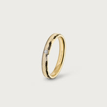 Cargar imagen en el visor de la galería, LOVE MARK WEDDING BAND ORGANIC Yellow gold, diamond