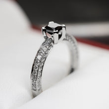 Load image into Gallery viewer, BLACK DIAMOND RING Platinum, diamond