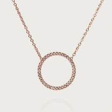 Cargar imagen en el visor de la galería, CIRCLE OF LIFE NECKLACE XL Rose gold, diamond
